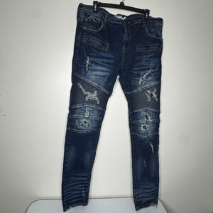 Preme Tucson Moto Skinny Stretch Jean Size 36W/33L